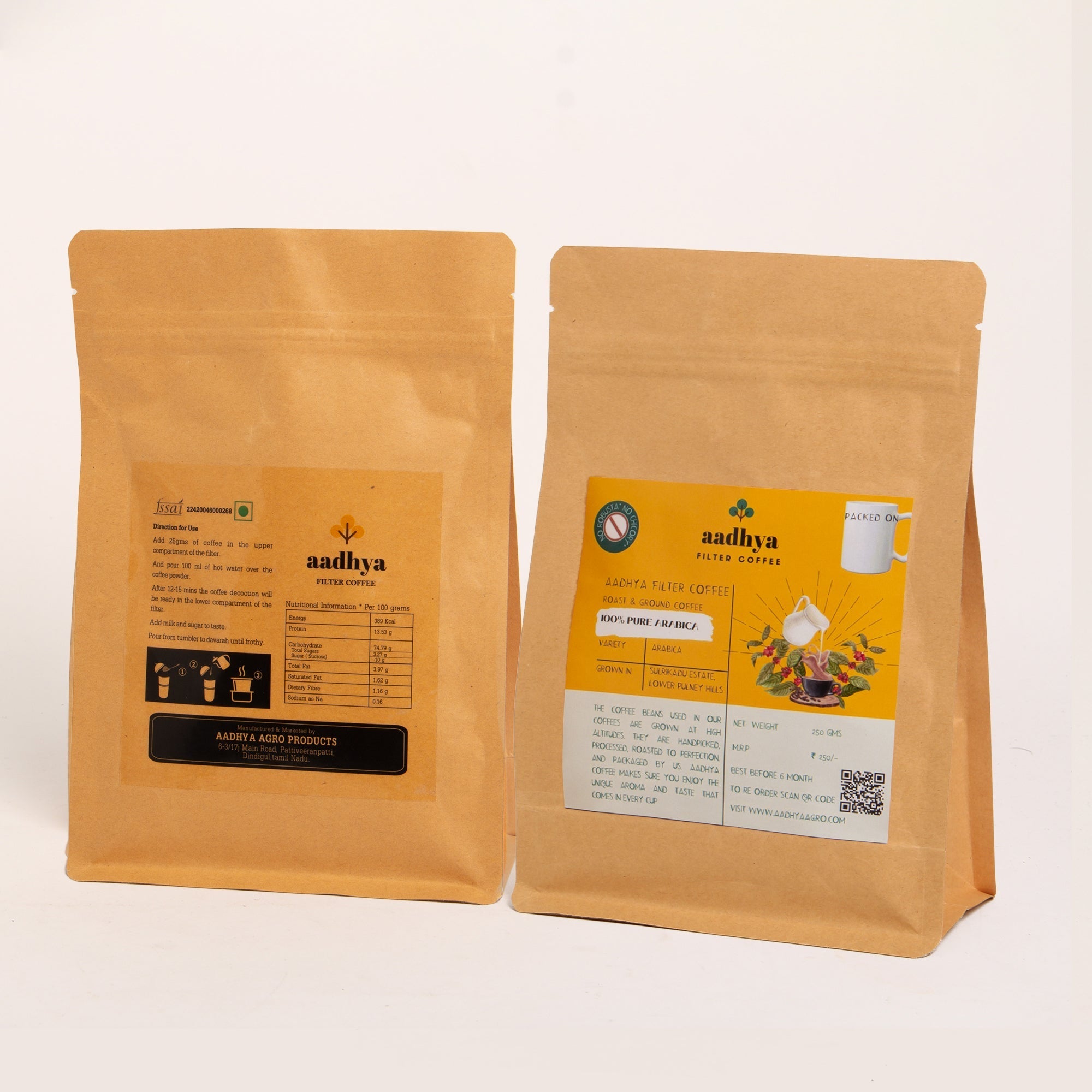 Aadhya | 100 % Pure Arabica Roasted Beans - AADHYA